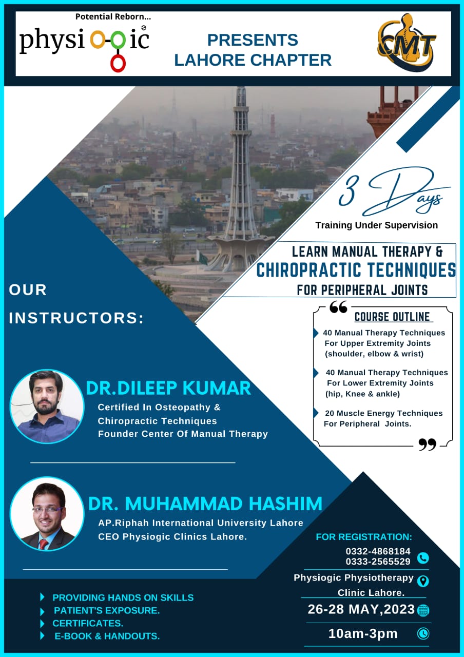 Chiropractic workshop in Lahore Pakistan